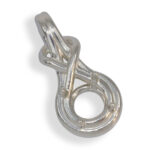 Elegant Twist 7mm Round Pre-notched Pendant Mounting - White Gold