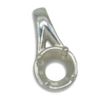 Round Bezel Design with Prongs Pre-notched Pendant Mounting