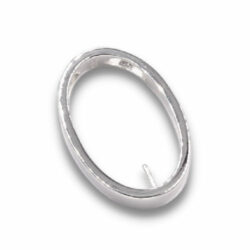 Open Oval Pearl Pendant