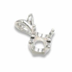 Round Four Prong Standard Pre-notched Pendant Mounting