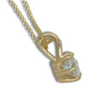Lab Created Diamond 6mm Round 6-Prong Pendant