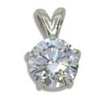 Lab Diamond 2.71ct E VS1 Five Prong Round Pendant
