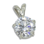 Lab Diamond 2.71ct E VS1 Five Prong Round Pendant