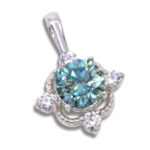 Round Accented Milgrain Pre-notched Pendant Mounting