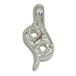 Two Stone 4mm Round Moments Pre-notched Pendant Mounting