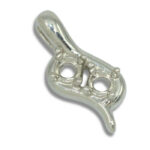 Two Stone 4mm Round Moments Pre-notched Pendant Mounting