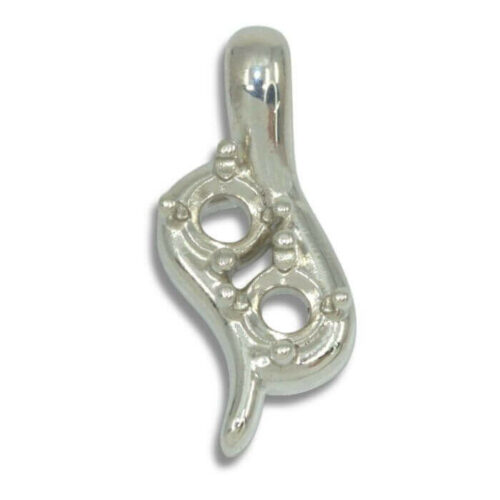 Two Stone 4mm Round Moments Pre-notched Pendant Mounting