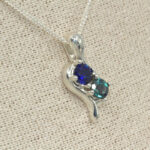 Two Stone 4mm Round Moments Pre-notched Pendant Mounting