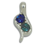 Two Stone 4mm Round Moments Pre-notched Pendant Mounting