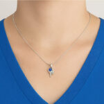 Two Stone 4mm Round Moments Pre-notched Pendant Mounting
