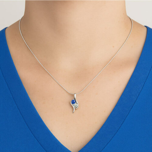 Two Stone 4mm Round Moments Pre-notched Pendant Mounting