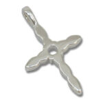 Round Cabochon Cross Twist Milgrain Pendant Mounting