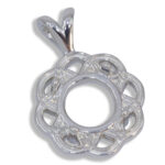 Camellia Pendant - Round Cabochon Pendant Mounting