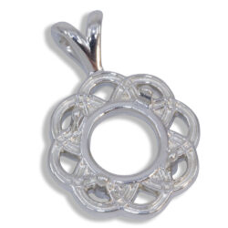 Camellia Pendant - Round Cabochon Pendant Mounting
