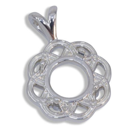 Camellia Pendant - Round Cabochon Pendant Mounting