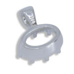 Georgian Inspired - Oval Bezel with Prongs East West Pre-notched Pendant Mounting