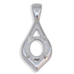 Oval Cabochon Water Drop Pendant Mounting