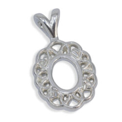Zinnia Pendant - Oval Cabochon Pendant Mounting