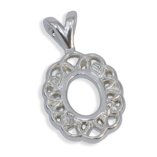 Zinnia Pendant - Oval Cabochon Pendant Mounting