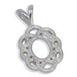 Camellia Pendant - Oval Cabochon Pendant Mounting