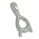 Pear 3 Prong Pre-notched Pendant Mounting