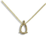 Pear Slider Style Pre-notched Pendant Mounting