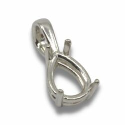 Pear Single Bail Pre-notched Pendant Mounting