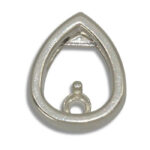 Pear Shaped Slider Single Stone Pre-notched Pendant Mounting