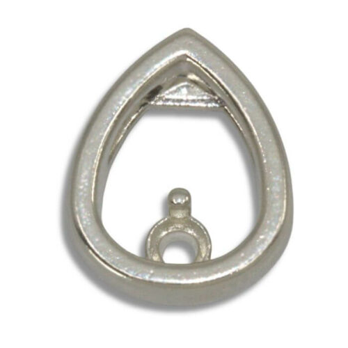 Pear Shaped Slider Single Stone Pre-notched Pendant Mounting