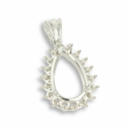 Pear Cluster Pre-notched Pendant Mounting - 15x10mm