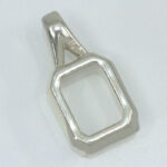 Emerald Cut Bezel Design with Prongs Pre-notched Pendant Mounting