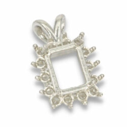 Emerald Cluster Pre-notched Pendant Mounting
