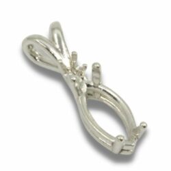 Marquise Accented Pre-notched Pendant Mounting