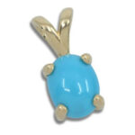 Sleeping Beauty Turquoise 9x7mm Oval Pendant