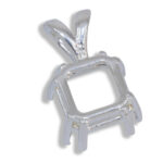 Square 8-Prong Basket Style Pre-notched Pendant Mounting