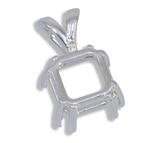 Square 8-Prong Basket Style Pre-notched Pendant Mounting