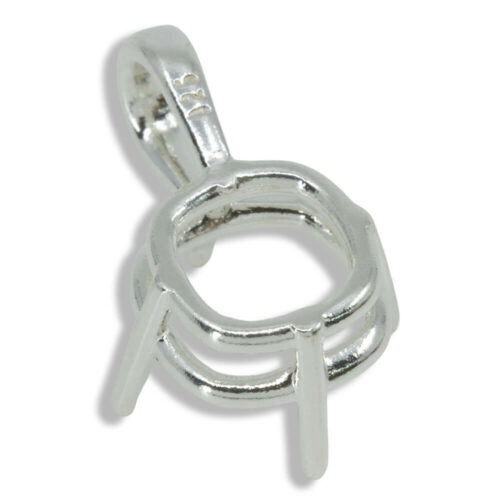 Cushion Side Set Single Bail Cushion Pre-notched Pendant Mounting