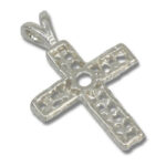 Open Nugget Freeform Cross Pre-notched Pendant Mounting