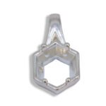 Hexagon Bezel Design with Prongs Pre-notched Pendant Mounting