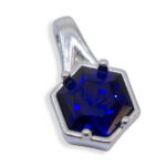Hexagon Bezel Design with Prongs Pre-notched Pendant Mounting