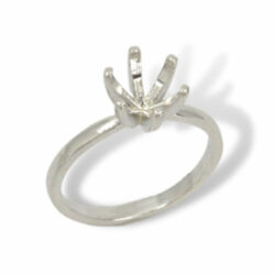 Tiffany Style Round 6-Prong Solitaire Pre-notched Ring