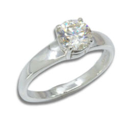 Synthetic Moissanite 1ct Solitaire Ring