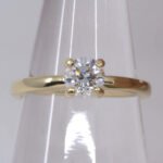 Lab Created Diamond 5mm Round Gold Ring