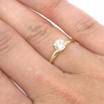 Lab Created Diamond 5mm Round Gold Ring