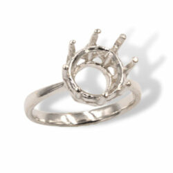 Round Deep Cut 8 Prong Pre-notched Ring Mounting