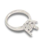 Round Double Prong Solitaire Pre-notched Ring Mounting