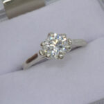 Lab Created Diamond Round 1.29ct D VVS2 Solitaire Tulip Prong Ring