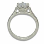 Lab Created Diamond Round 1.29ct D VVS2 Solitaire Tulip Prong Ring