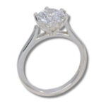 Round Cathedral Tulip Solitaire Pre-notched Ring Mounting