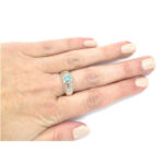 Moissanite Voronoi Lace Design 6mm Round Ring